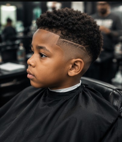 Concept image of a kids haircut